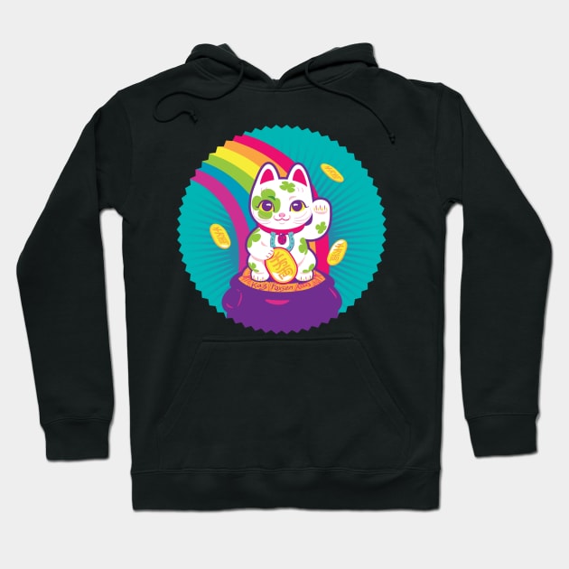 Maneki Neko Lucky Cat Hoodie by Kaz_Foxsen